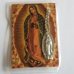 Virgin Mary necklace Medal religious catholic